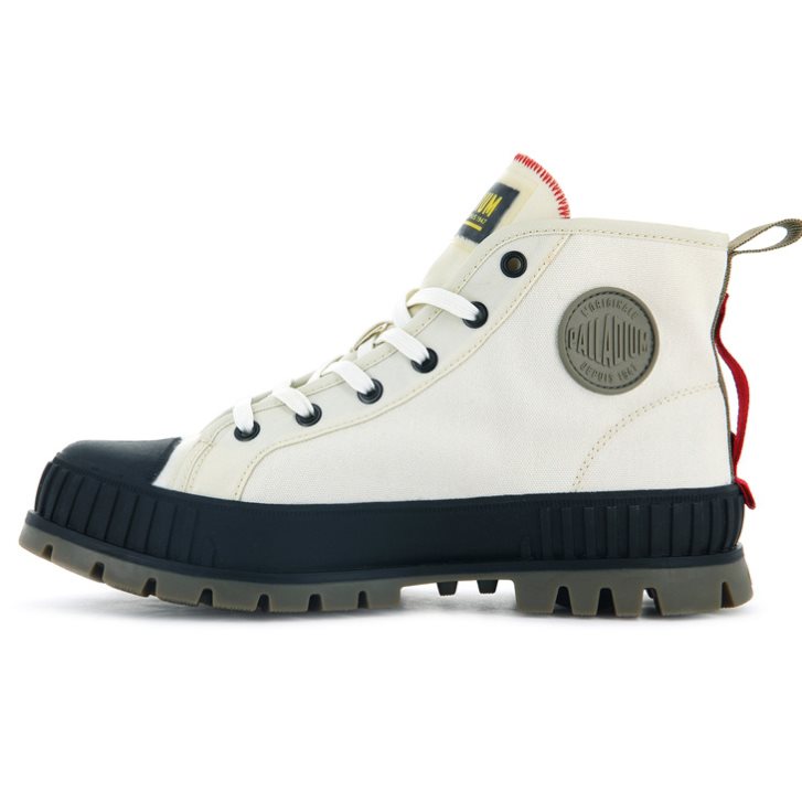 Palladium Pallashock Supply Hi Men's Boots White | UK L495-ZDV